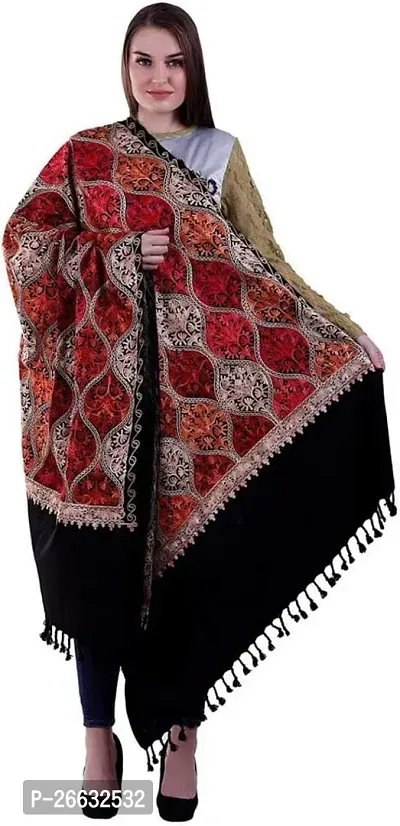 Stylish Wool Multicoloured Printed Shawls For Women