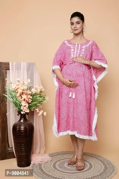 Trendy Cotton Striped Kaftan For Pregnant Women