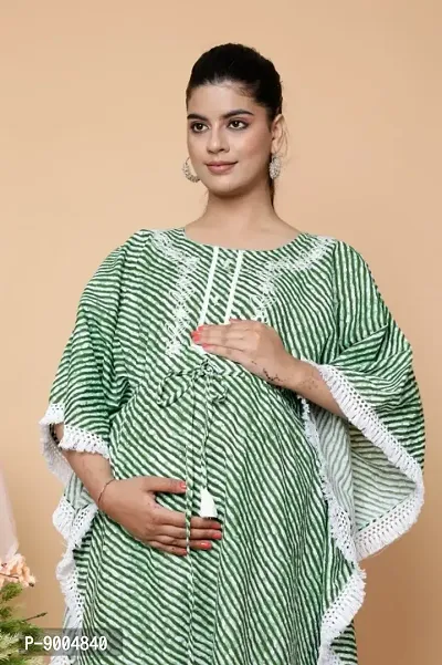 Trendy Cotton Striped Kaftan For Pregnant Women-thumb4