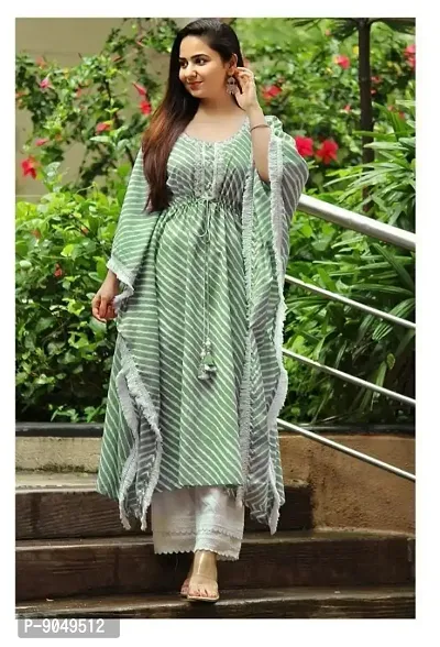 Trendy Striped Cotton Kaftan For Women-thumb0