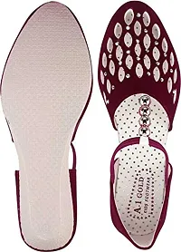 Saba Collection Women's Sandal (Maroon; Numeric_8)-thumb2