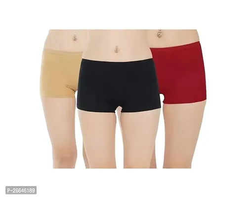 Women soft cotton boys shorts panty pack of 3 pcs.-thumb0