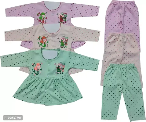 Baby Girls Soft Cotton Frocks Pack of 3-thumb0