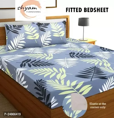 Trending Double bedsheet fully elastic fitted with 2 pillow covers