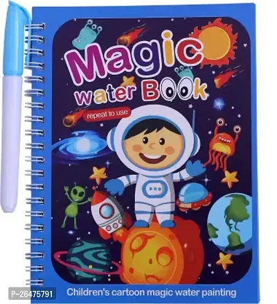 Magic Water Drawing Book With Magic Pen Reusable For Kids