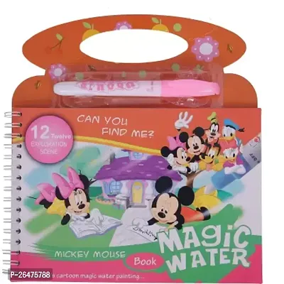 Magic Water Drawing Book With Magic Pen Reusable For Kids