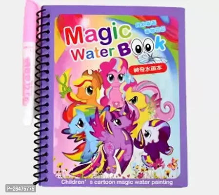 Magic Water Drawing Book With Magic Pen Reusable For Kids-thumb0