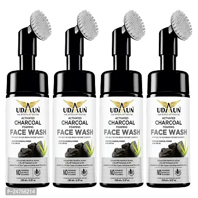 UDAUN : THE WINGS OF NATURE - Natural Charcoal Face Wash (100 ML, Pack of 4)-thumb0