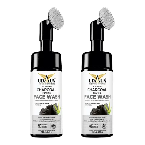 UDAUN : THE WINGS OF NATURE - Natural Charcoal Face Wash (100 ML, Pack of 2)