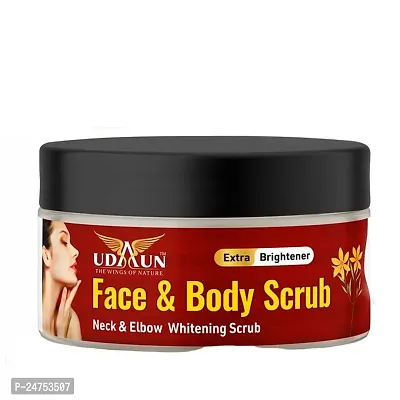 UDAUN-THE WINGS OF NATURE Face  Body Scrub for Skin Brightening De-Tan, Exfoliate Knees, Face, Scalp, Scrub (50GM, Pack of 1)