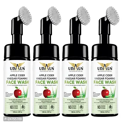 UDAUN - THE WINGS OF NATURE Apple Cider Face Wash (150 ML, Pack of 4)