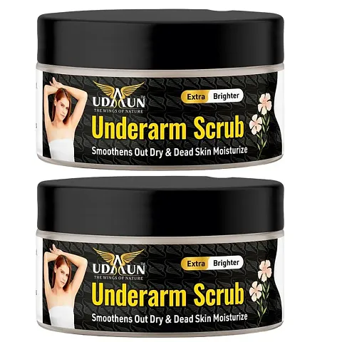 UDAUN-THE WINGS OF NATURE Underarm Whitening Scrub for Dark Underarms Spot Removal Scrub (50GM, Pack of 2)