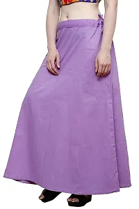 Saree Cotton Petticoat for Women Combo of 4. ((Sea Green :: Purple :: Black :: Pink)) (Waist Size-38)-thumb1