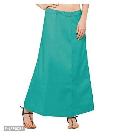 Sabhyatam Saree Cotton Petticoat for Women, Inskirts, Bottom wear, Underskirt, Petikot for Sarees, Cotton Pettikot Combo of 5. (Turquoise Blue :: Maroon :: White :: Green :: Orange)