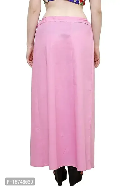 Saree Cotton Petticoat for Women Combo of 4. ((Sea Green :: Purple :: Black :: Pink)) (Waist Size-38)-thumb3