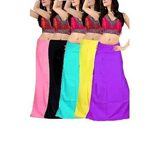 Sabhyatam Saree Cotton Petticoat for Women, Inskirts, Bottom wear, Underskirt, Petikot for Sarees, Cotton Pettikot Combo of 5.