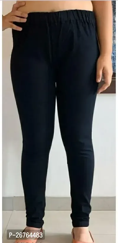 Stylish Denim Black Solid Jeggings For Women-thumb0