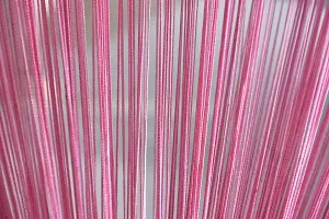 STAR PRINSE Polyester Thread Sheer Striped Long Curtains for Door/Wall and Home Decoration (Pink, 4 x 7 Feet)-thumb2