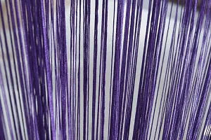 STAR PRINSE Thread Sheer Long Curtains for Door/Wall and Home Decoration 4 x 7 ft, (Purple, 2)-thumb2