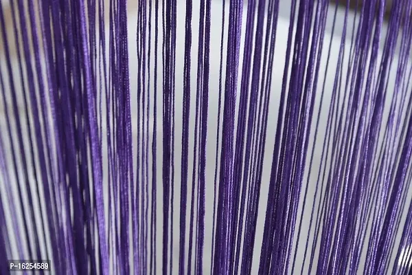 STAR PRINSE Thread Sheer Long Curtains for Door/Wall and Home Decoration 4 x 7 ft, (Purple, 2)-thumb3