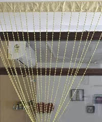 STAR PRINSE Plastic Door Curtain, (7 Feet, Golden)-thumb1