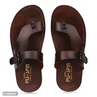 Men's Stylish and Trendy Brown Solid Synthetic Casual Comfort Sandals-thumb2