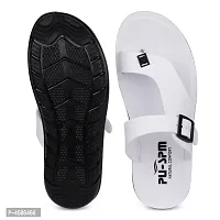 White Synthetic Sandals For Men-thumb3