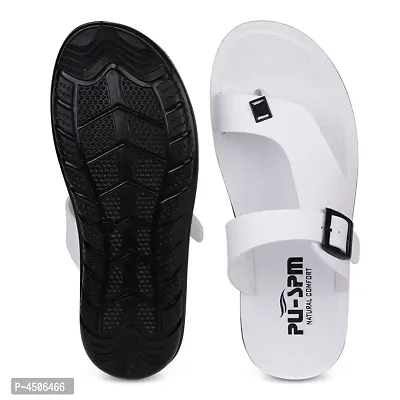 White Synthetic Sandals For Men-thumb4