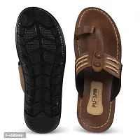 Men's Stylish and Trendy Tan Solid Synthetic Casual Comfort Sandals-thumb3
