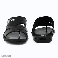 Men's Stylish and Trendy Black Solid Synthetic Casual Comfort Sandals-thumb4