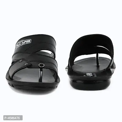 Men's Stylish and Trendy Black Solid Synthetic Casual Comfort Sandals-thumb5