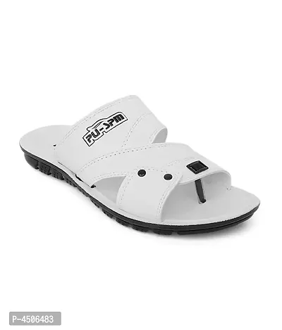 Men's Stylish and Trendy White Solid Synthetic Casual Comfort Sandals-thumb5
