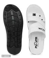 Men's Stylish and Trendy White Solid Synthetic Casual Comfort Sandals-thumb3