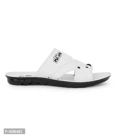 Men's Stylish and Trendy White Solid Synthetic Casual Comfort Sandals-thumb2