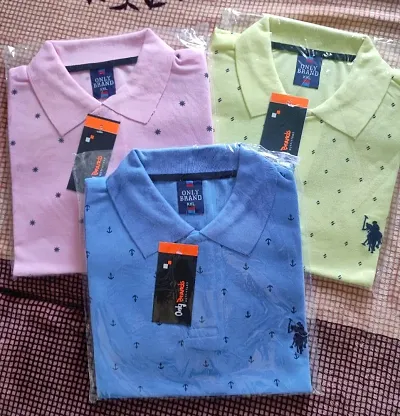 Cotton Polo T Shirt Pack of Three