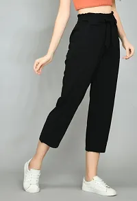 Classic Solid Cargo Trousers for Women-thumb2