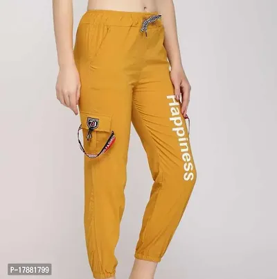 Classic Solid Cargo Trousers for Women-thumb4