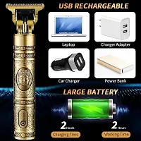 T9 Trimmer for Men Hair Zero Gapped Clipper Professional Cordless Haircut Electric USB Charging Beard Trimmer for Men Wireless Rechargeable Personal Hair Men Grooming Beard Liner, Gold-thumb2