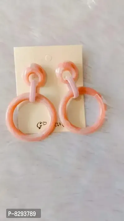 Elegant Plastic Earrings for Women-thumb0