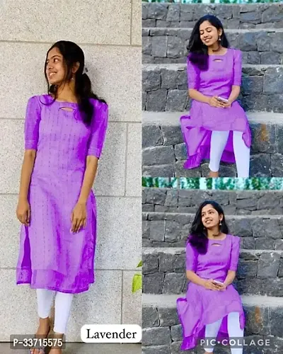 Stylish Silk Blend Kurta For Women