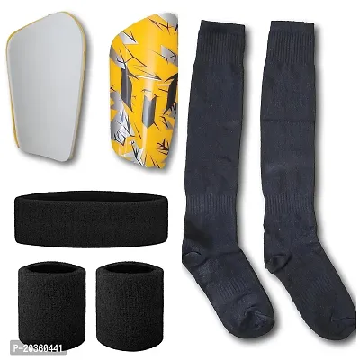 Complete Football Gear Combo:    Football Socks, Headband, Wristband and Football Shin Guard-thumb0