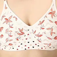 Benivogue Cotton Panty Cotton Bras Set for Girl's , Floral  Heart Printed Women Lingerie Innerwear Set for Every Use, Pure Cotton Bra  Penty Set of 2-thumb3