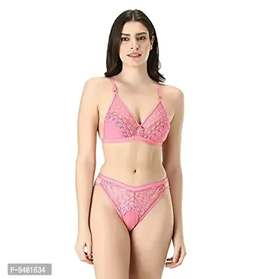 Buy Benivogue Stylish Women Net & Lace Bra Panty Set of 3 for Ladies, Girls  Lingerie Set in Soft Cotton Blended with Lycra Material at