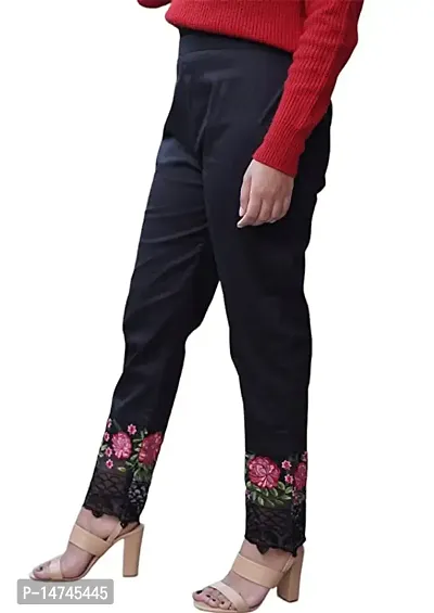 Buy Black Solid Women Trouser Cotton Flax Fabric for Best Price, Reviews,  Free Shipping