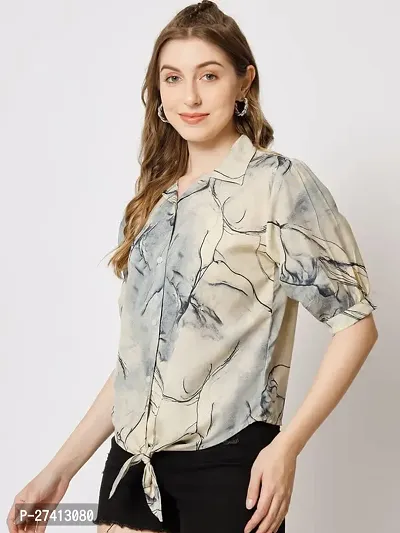 Designer Multicoloured Polyester Printed Top For Women-thumb4