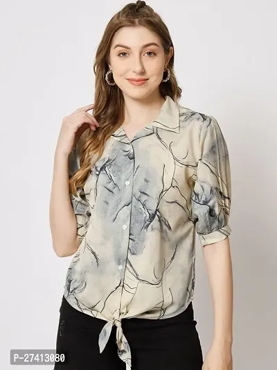 Designer Multicoloured Polyester Printed Top For Women-thumb3