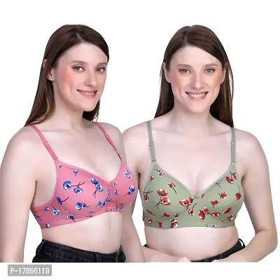 Stylish Multicoloured Cotton Blend Floral Bras For Women-thumb0