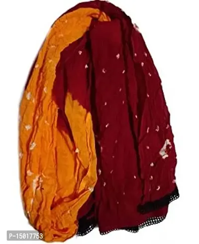 Classic Cotton Tie Dye Bandhej Dupatta For Women-thumb0