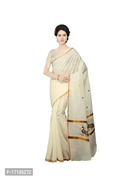 RSV FABRICS kerala kasavu cotton saree