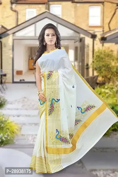 Trendy Kasavu Cotton Sarees With Blouse Piece